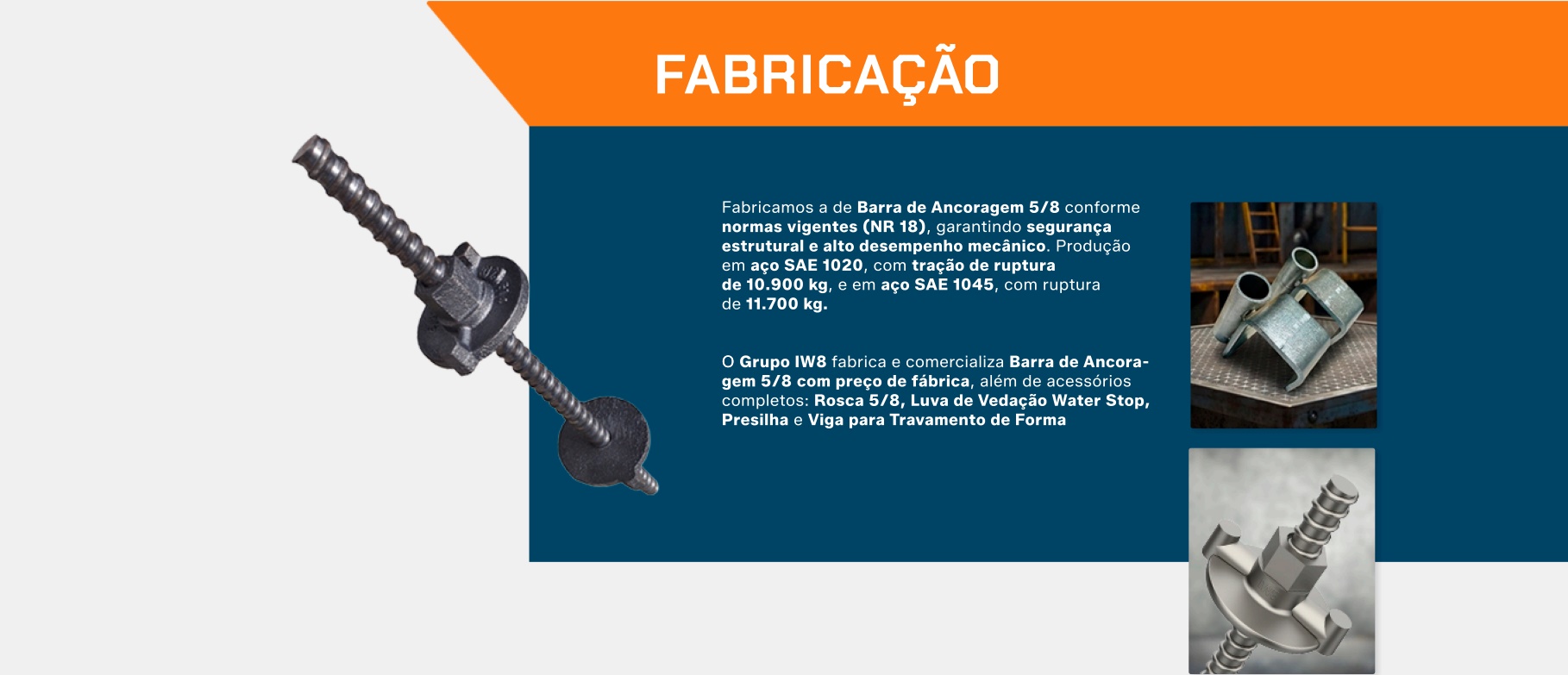 Fabricação Barras de Ancoragem